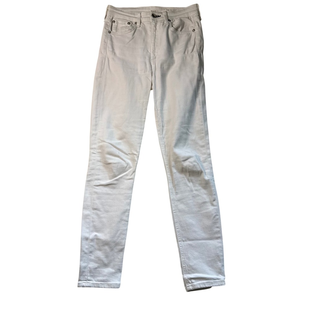 Rag & Bone Nina High Rise Ankle Skinny Jeans White 25 W2639TCRSWHT Women's